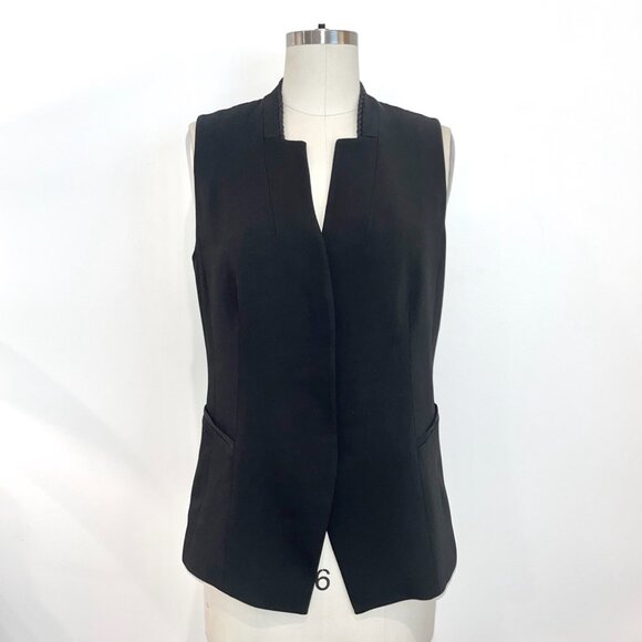 Kobi Halperin | Lace Back Rope Neck Detail Waistcoat - Black / Sz S - Picture 2 of 9
